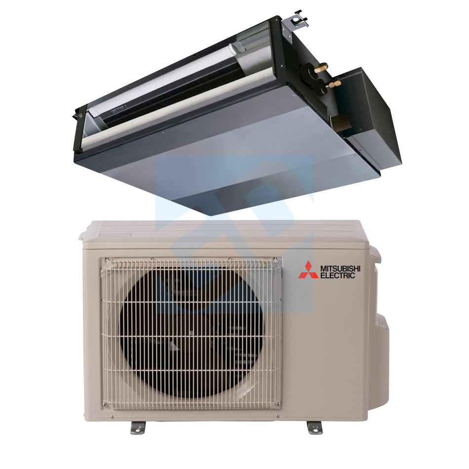 Mitsubishi 12,000 BTU 20.5 SEER Horizontal Ducted Single Zone Heat Pump System