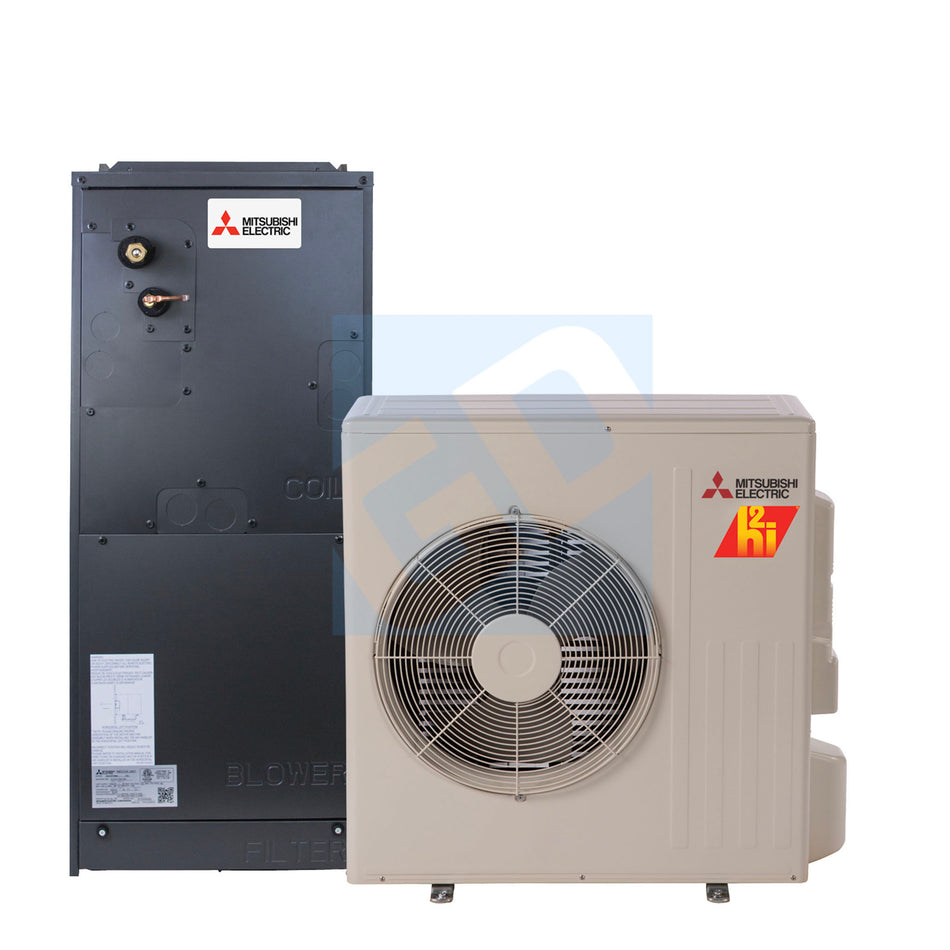 Mitsubishi KP 18,000 BTU 18.7 SEER Hyper Heat Multi-Position Air Handler Heat Pump System