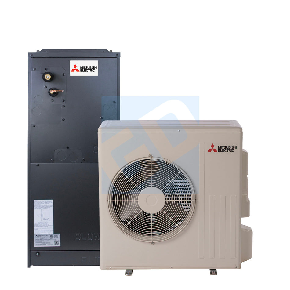 Mitsubishi KP 36,000 BTU 16 SEER Standard Multi-Position Air Handler Heat Pump System