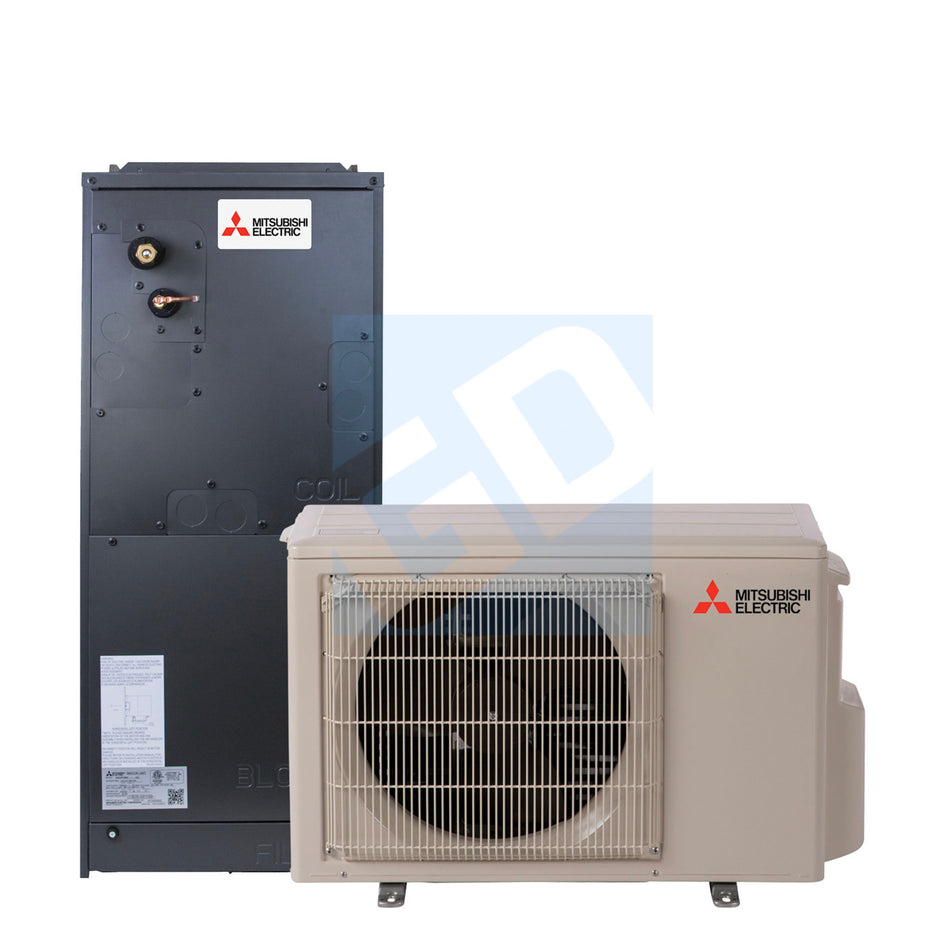 Mitsubishi KP 12,000 BTU 20.7 SEER Standard Multi-Position Air Handler Heat Pump System