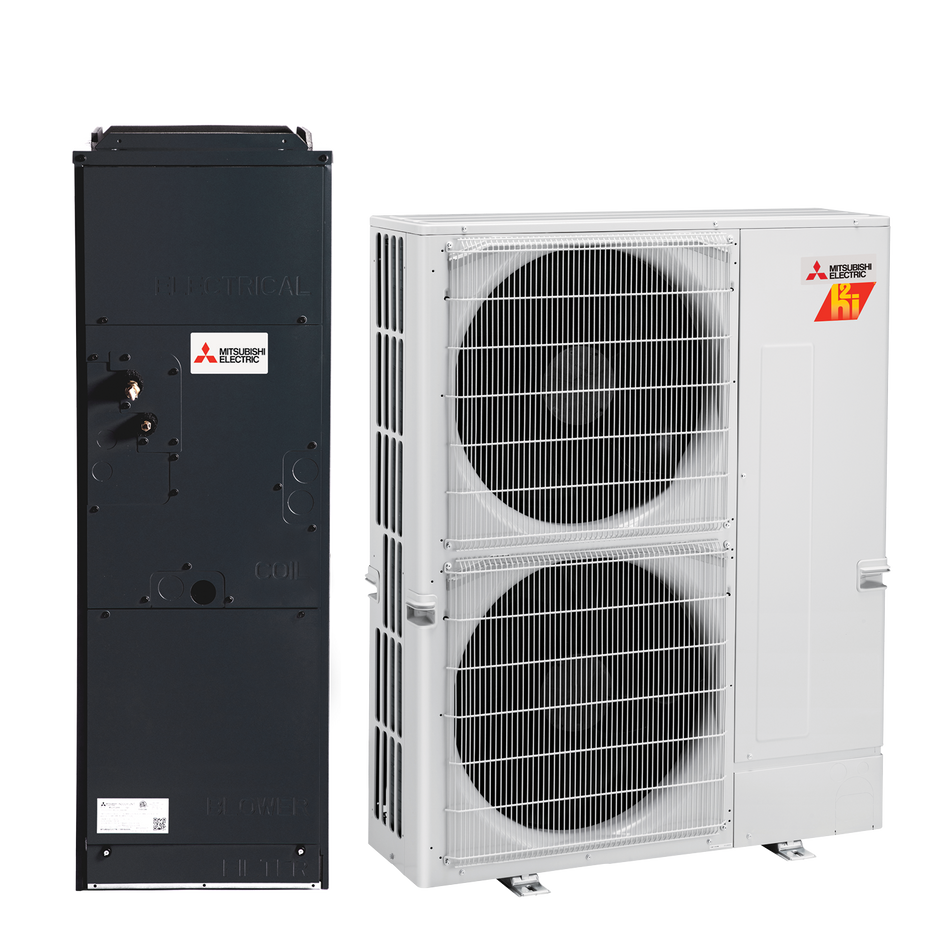 Mitsubishi 30,000 BTU 18 SEER P-Series Hyper-Heat Multi-Position Air Handler Heat Pump System